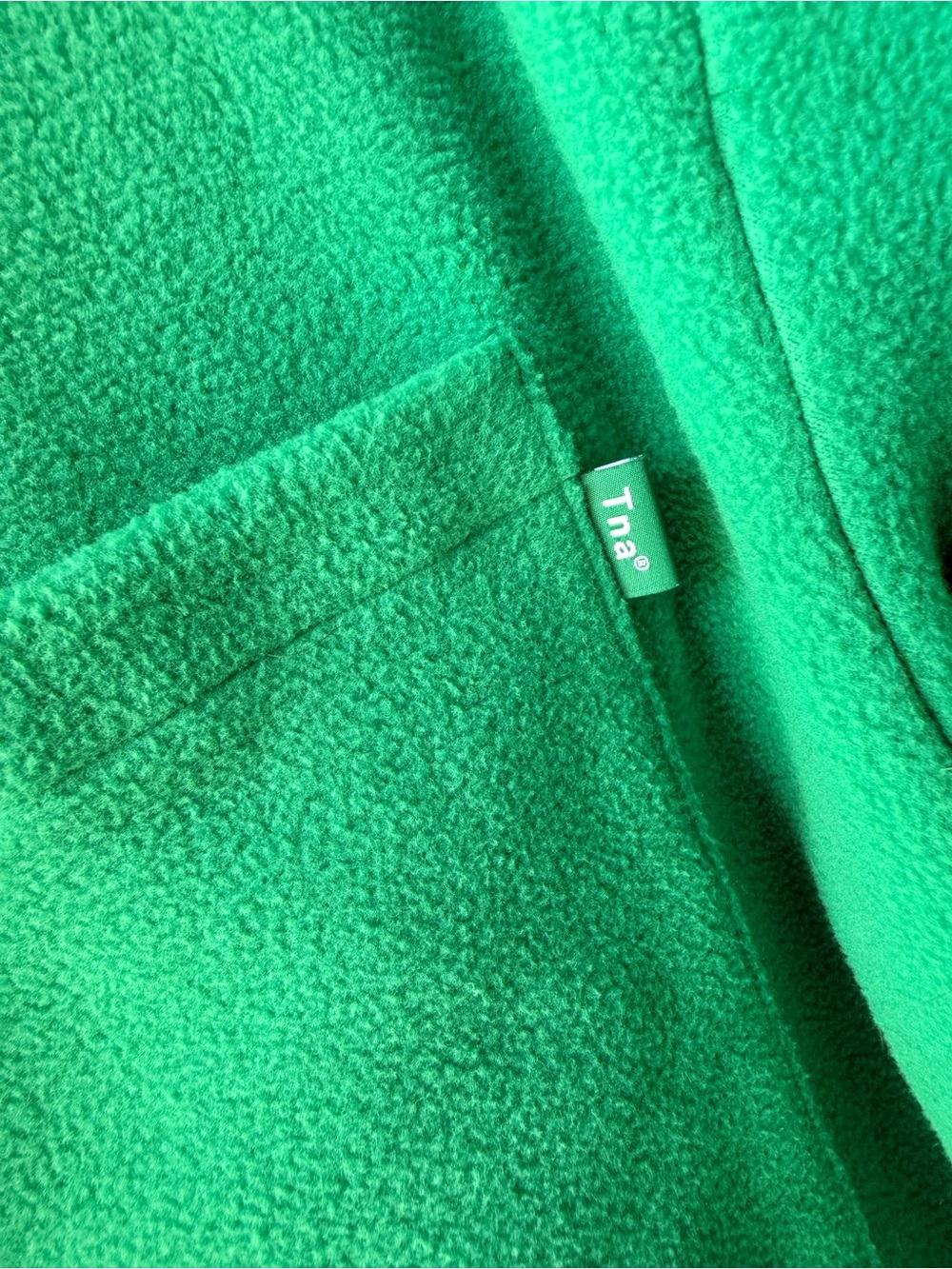 TNA Aritzia Green Fleece Button-Up Shacket Jacket 2XL - Picture 3 of 9